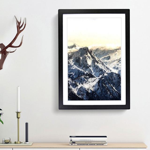 Mountains in France - Picture Frame Graphic Art Print East Urban Home Size: 48cm H x 36cm W x 2cm D, Frame Option: Black Framed on Productcaster.