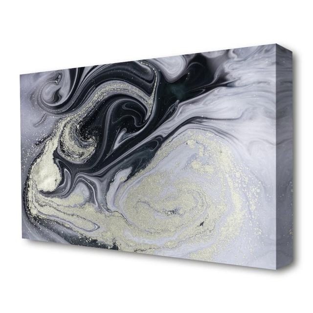 Marble Paint Texture Abstract - Wrapped Canvas Graphic Art Print East Urban Home Size: 81.3cm H x 121.9cm W x 1cm D on Productcaster.