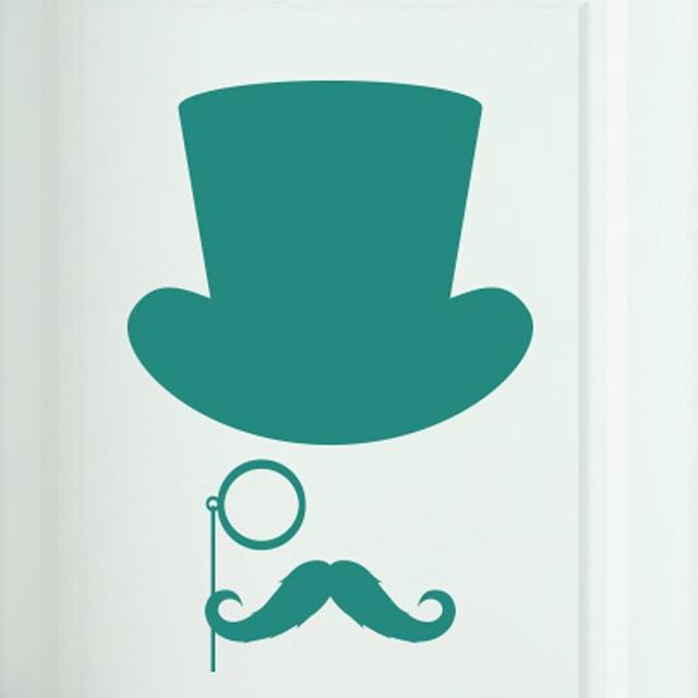 Gentleman Door Room Wall Sticker Happy Larry Colour: Aqua Green on Productcaster.