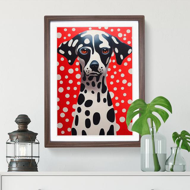 XV1022-4160X Spotted Dog - Single Picture Frame Print Latitude Run Format: Walnut, Size: 46cm H x 34cm W x 2cm D on Productcaster.