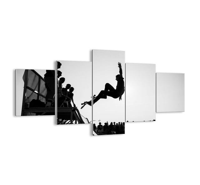 5 Piece Graphic Art Print Set on Glass Ebern Designs Size: 70cm H x 125cm W x 1.8cm D on Productcaster.