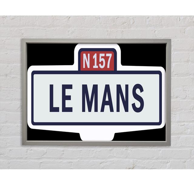 Le Mans Race Sign - Single Picture Frame Art Prints on Canvas Bright Star Size: 59.7cm H x 84.1cm W 3.3cm D on Productcaster.