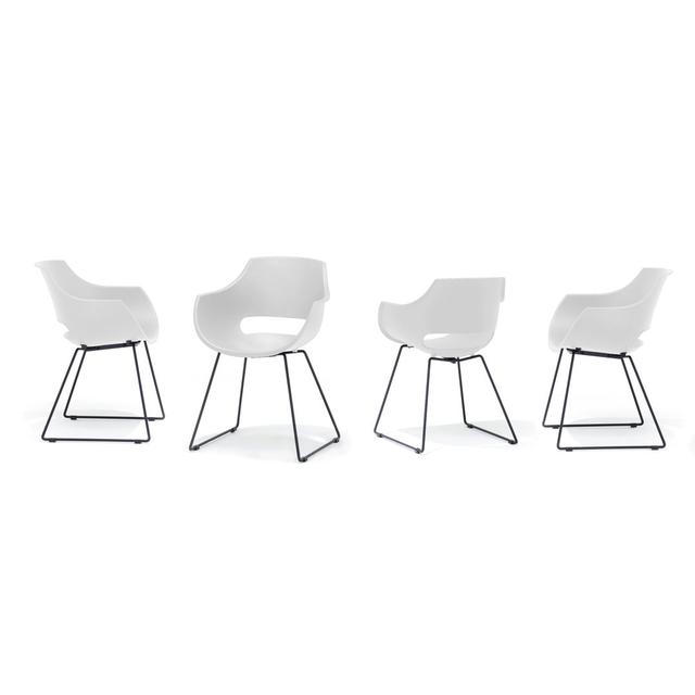 Abydos Dining Chair (Set of 4) Isabelline Colour: White on Productcaster.