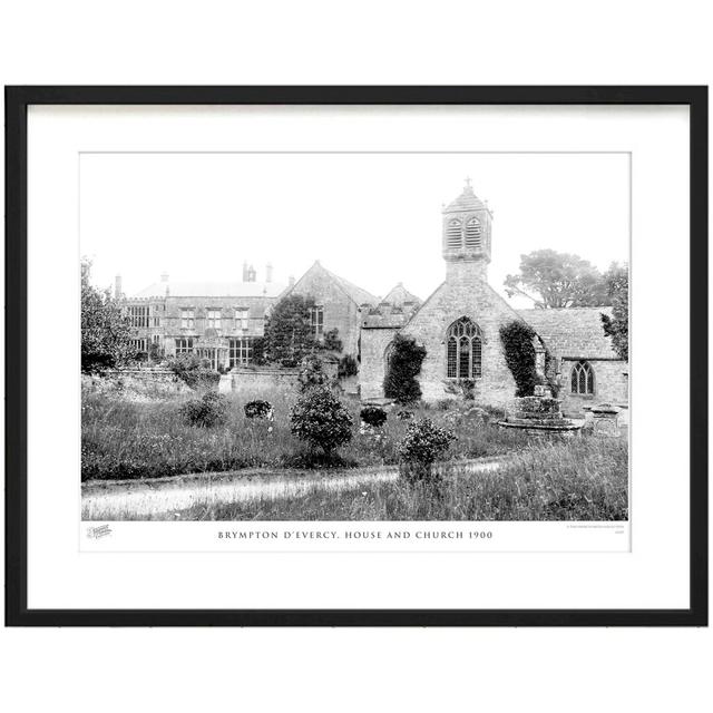 Brympton D'evercy, House And Church 1900 - Single Picture Frame Print The Francis Frith Collection Size: 40cm H x 50cm W x 2.3cm D on Productcaster.