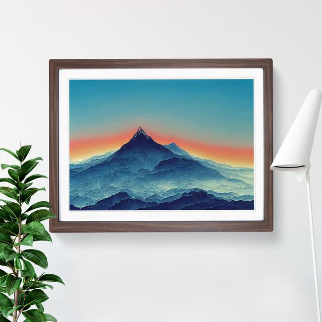 Cosmopolitan Mountains - Single Picture Frame Print Alpen Home Size: 34cm H x 46cm W x 2cm D, Frame Colour: Walnut on Productcaster.