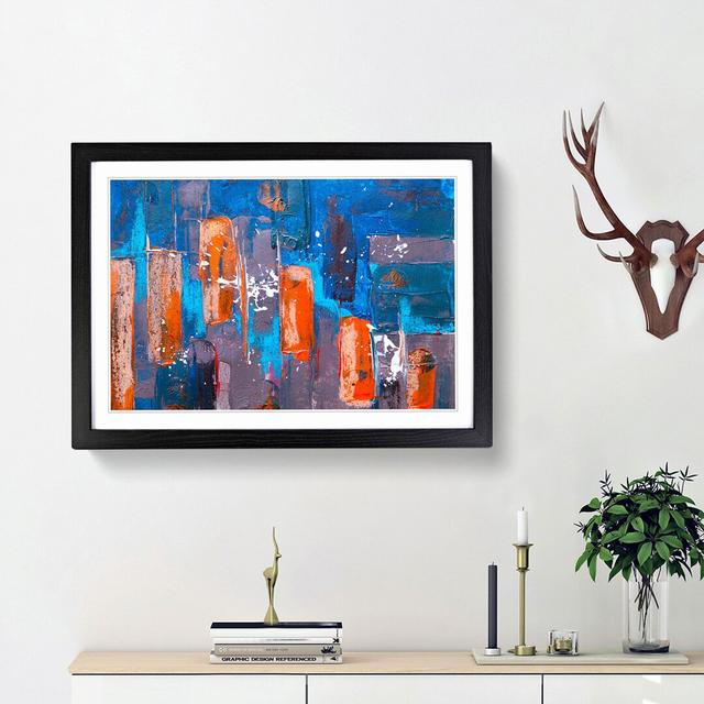 Abstract Art Painting Vol.13 by S.Johnson - Picture Frame Painting Print East Urban Home Frame Option: Black Framed, Size: 62cm H x 87cm W x 2cm D on Productcaster.