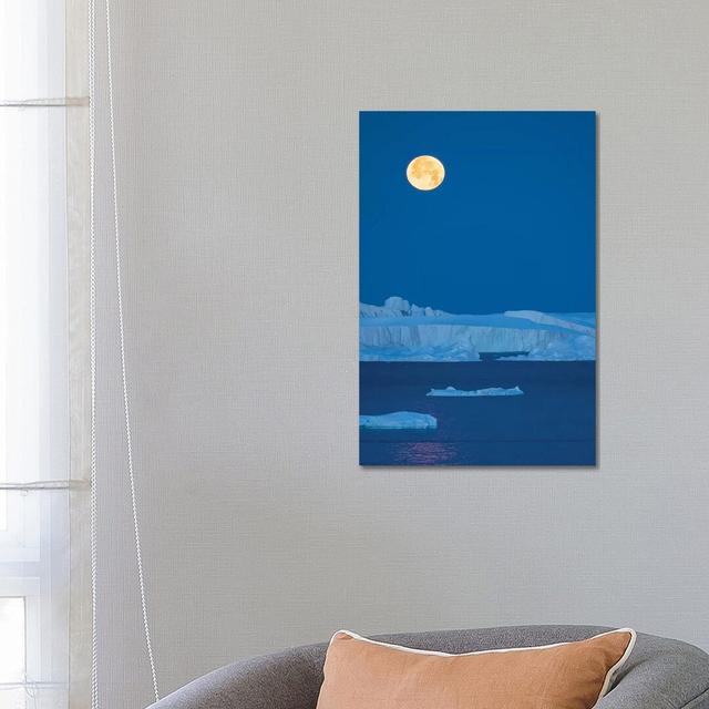 Full Moon. Ilulissat Icefjord Also Called Kangia Or Ilulissat Kangerlua At Disko Bay by Martin Zwick - Wrapped Canvas Print Latitude Run Size: 66.04cm on Productcaster.