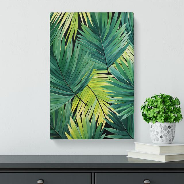 Palm Leaf Deco - No Frame Print 17 Stories Size: 76cm H x 50cm W x 3cm D on Productcaster.