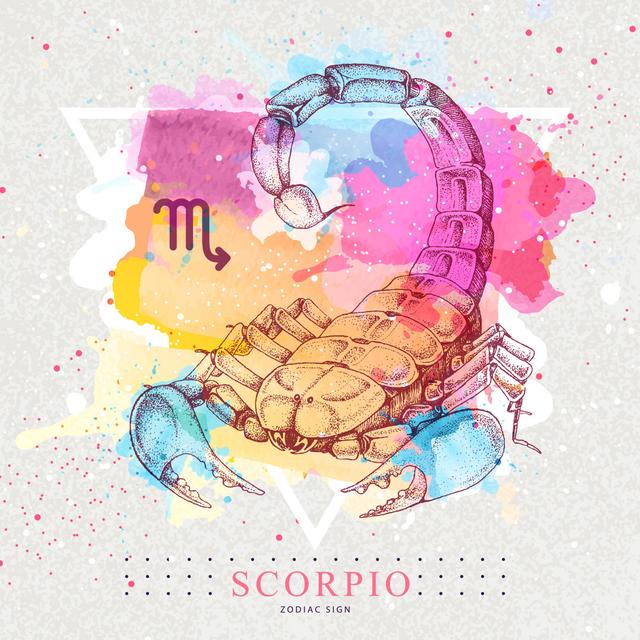 Scorpio Zodiac Sign by Unkown - Wrapped Canvas Print ClassicLiving Size: 51cm H x 51cm W on Productcaster.