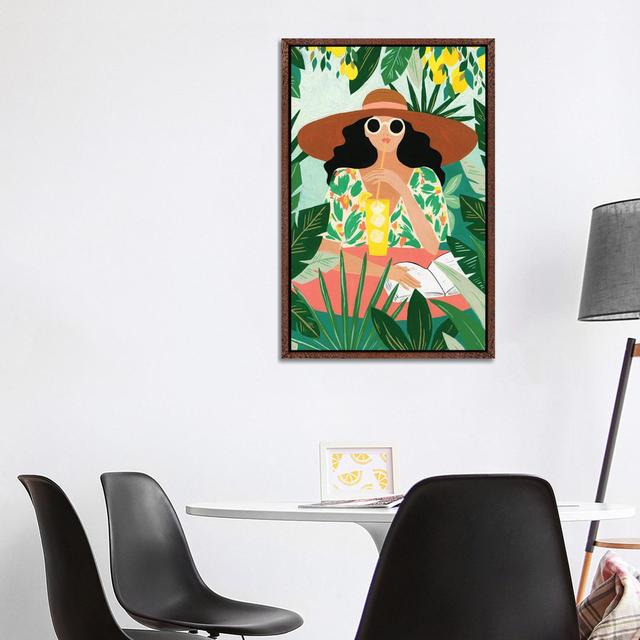 Under The Lemon Tree by Emily Kopcik - Gallery-Wrapped Canvas Giclée on Canvas 17 Stories Size: 101.6cm H x 66.04cm W, Format: Classic Wood Framed on Productcaster.