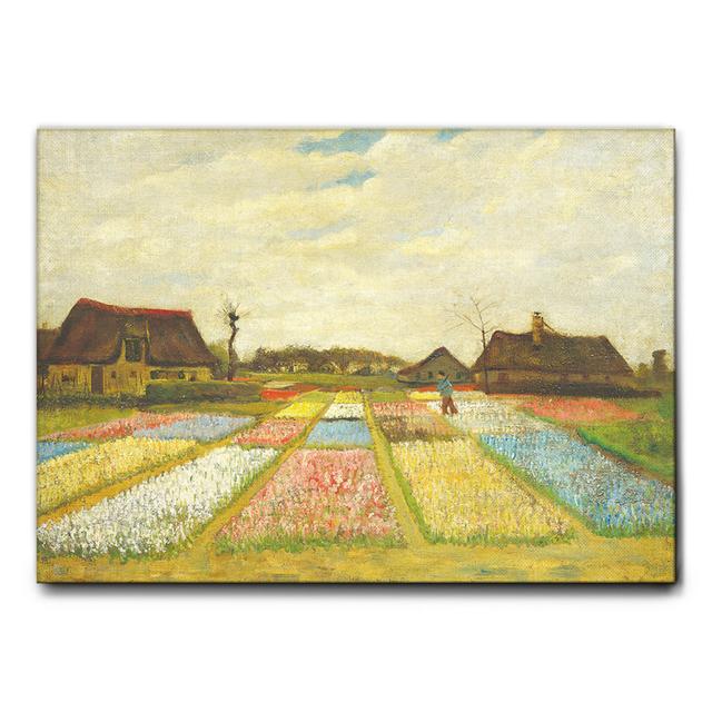 Flower Beds in Holland by Vincent Van Gogh - Wrapped Canvas Painting Rosalind Wheeler Size: 95cm H x 135cm W on Productcaster.