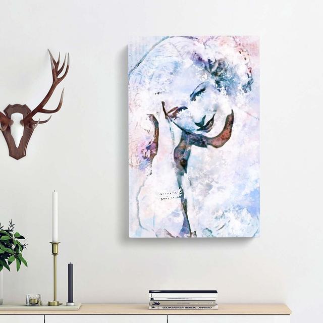 Ginger Rogers In Abstract - Wrapped Canvas Painting East Urban Home Size: 76cm H x 50cm W x 3cm D on Productcaster.