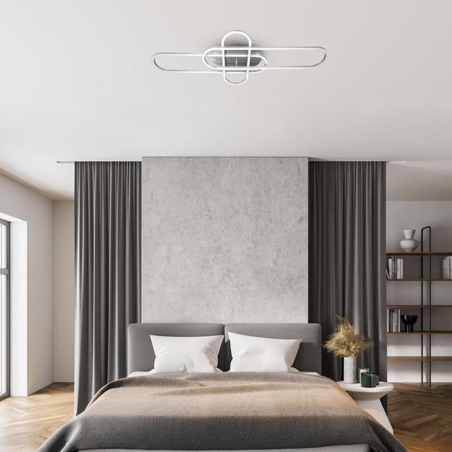 LED CCT ceiling light "CARLON" silver Ivy Bronx Fixture Finish: Silver on Productcaster.