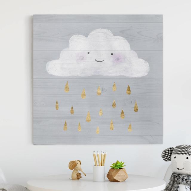 Leinwandbild Wolke Mit Goldenen Regentropfen Isabelle & Max on Productcaster.