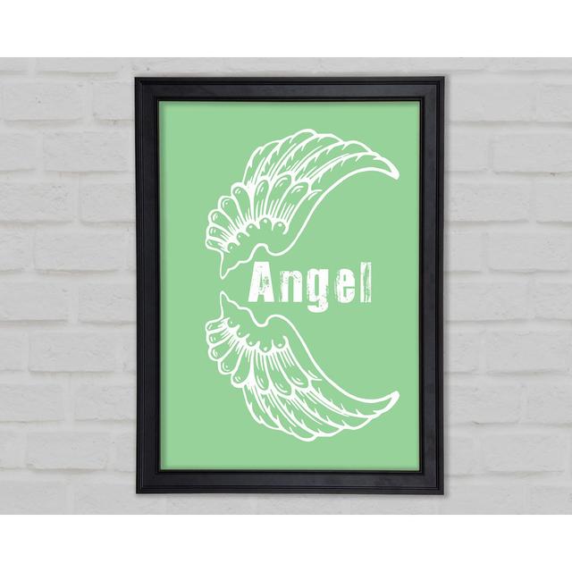 Angel Wings 3 Green Framed Print 10158 Happy Larry Size: 59.7cm H x 42cm W x 1.5cm D on Productcaster.