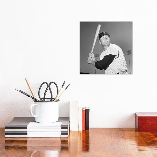 Mickey Mantle (1931-1995) - Wrapped Canvas Print Latitude Run Size: 66.04cm H x 66.04cm W x 1.91cm D on Productcaster.