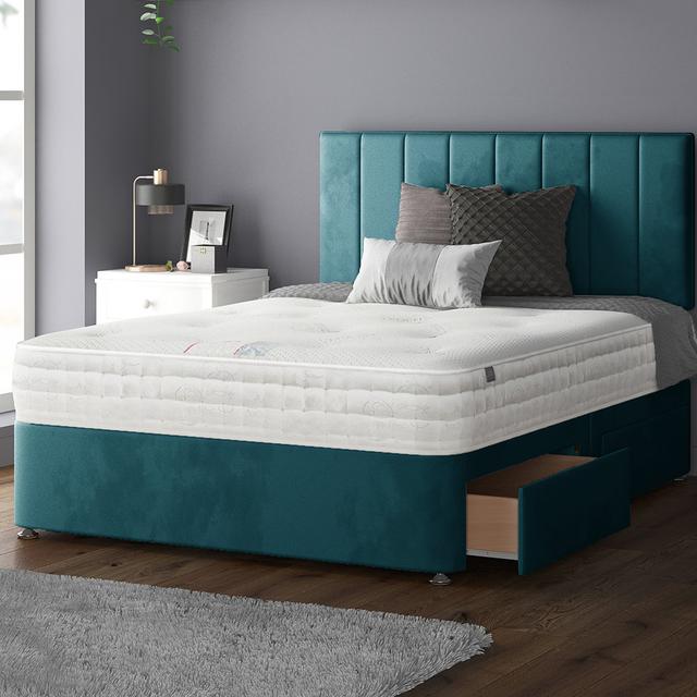 Ohioville Divan Bed Base Fairmont Park Colour: Mallard, Size: Kingsize (5'), Storage Type: 4 Drawers on Productcaster.