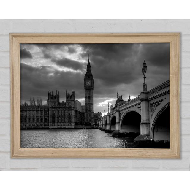 Westminster Black And White - Print Brayden Studio Size: 21cm H x 29.7cm W x 1.5cm D on Productcaster.