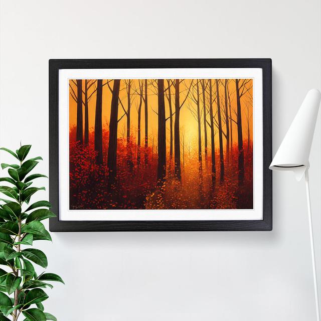 Autumn Forest At Sunset Vol.1 - Picture Frame Graphic Art Alpen Home Size: 46cm H x 64cm W, Frame Colour: Black on Productcaster.