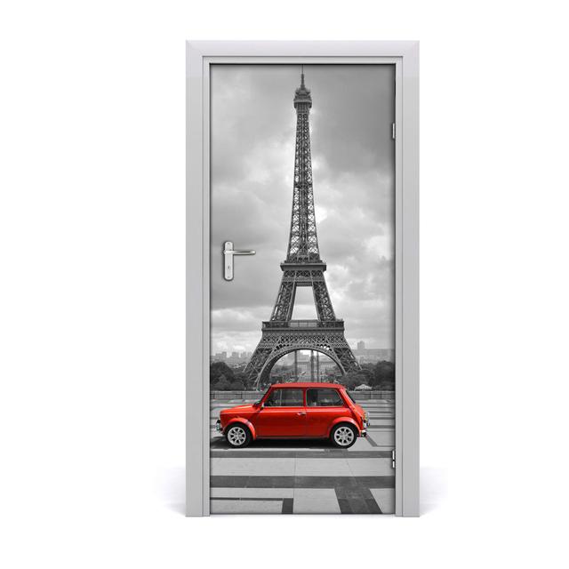 Self Adhesive Car Eiffel Tower Door Sticker Coloray on Productcaster.