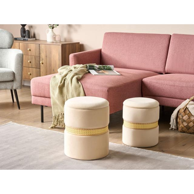 Pouf Amarjit Sansibar Home Polsterfarbe: beige on Productcaster.