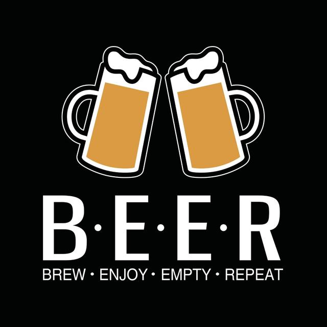 Beer Brew Enjoy Empty Repeat - Wrapped Canvas Textual Art Print Maturi Size: 91cm H x 91cm W x 3.8cm D on Productcaster.