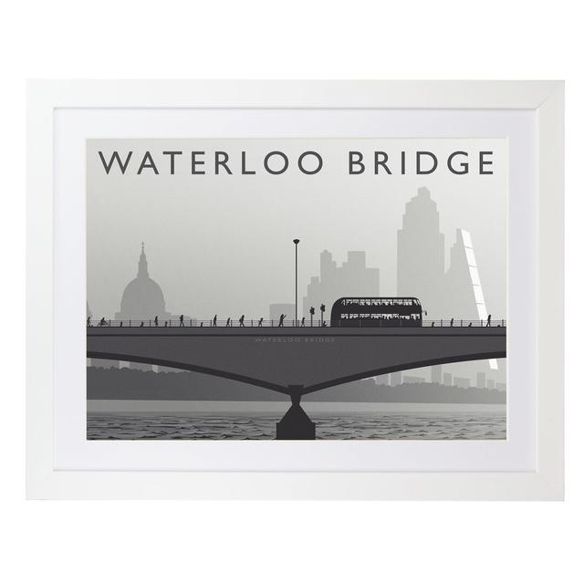 Waterloo Bridge - Print 17 Stories Frame Option: White Framed, Size: 40cm H x 50cm W x 3cm D on Productcaster.