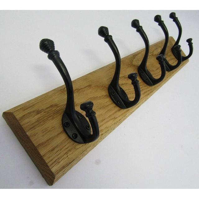 Owensburg Solid Wood 2 - Hook Wall Mounted Coat Rack Rosalind Wheeler on Productcaster.