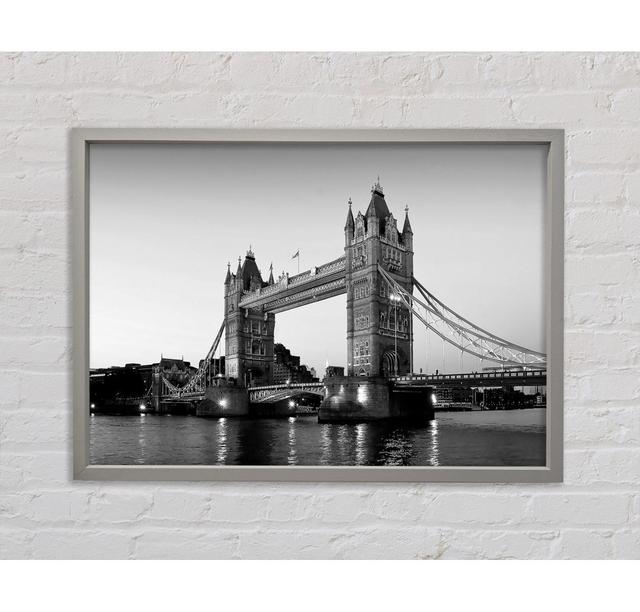 Tower Bridge Evening - Single Picture Frame Art Prints on Canvas Ebern Designs Size: 84.1cm H x 118.9cm W x 3.3cm D on Productcaster.