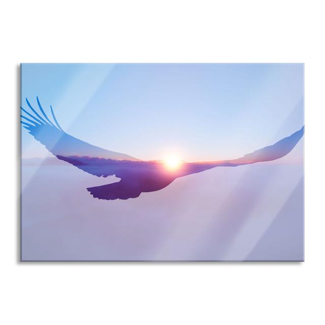 Fading Eagle in the Sunset - Unframed Photograph on Glass Union Rustic Size: 60cm H x 80cm W x 0.4cm D on Productcaster.