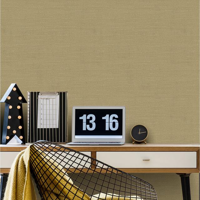 10.05m x 53cm Matte Wallpaper Roll East Urban Home Colour: Gold on Productcaster.