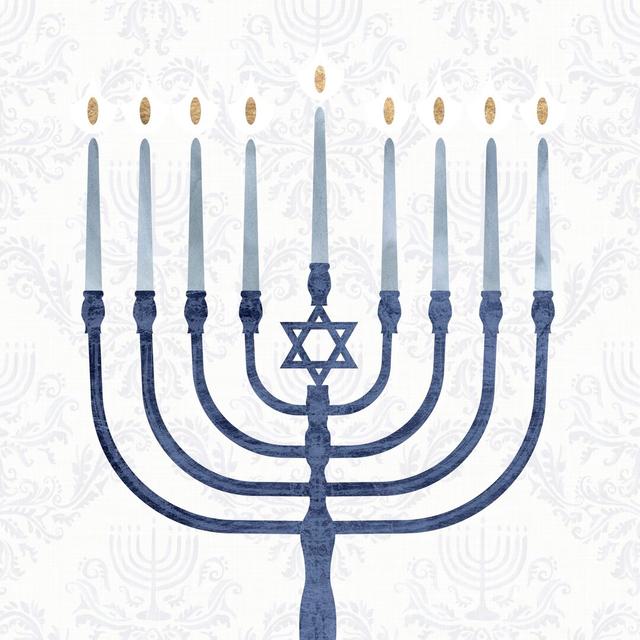 Sophisticated Hanukkah II by Victoria Borges - Print The Seasonal Aisle Size: 76cm H x 76cm W x 3.8cm D on Productcaster.