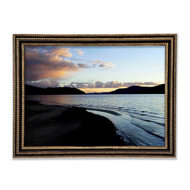 The Ocean At Dusk Framed Print Highland Dunes Size: 29.7cm H x 42cm W x 3cm D on Productcaster.