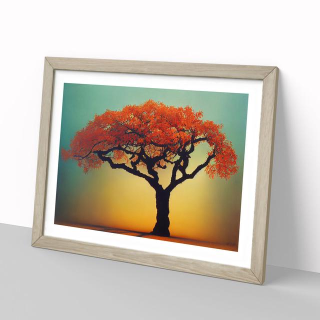 Pleasant Apple Tree - Picture Frame Graphic Art Marlow Home Co. Format: Oak Framed, Size: 46cm H x 64cm W x 2cm D on Productcaster.