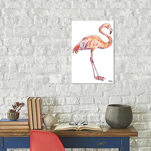 'Flamingo' Graphic Art Print on Canvas East Urban Home Size: 66.04cm H x 45.72cm W x 3.81cm D on Productcaster.