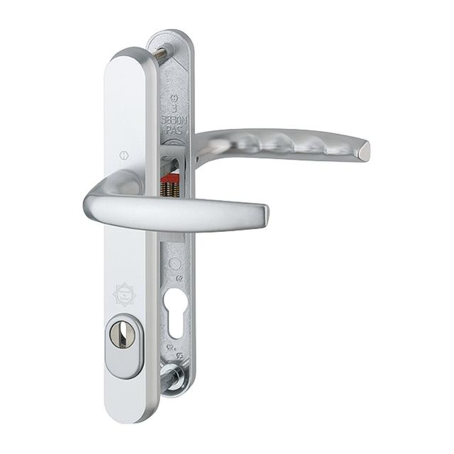 Atlanta Exterior Mortise Door Handle HOPPE Handle Orientation: universal, Finish: Silver on Productcaster.