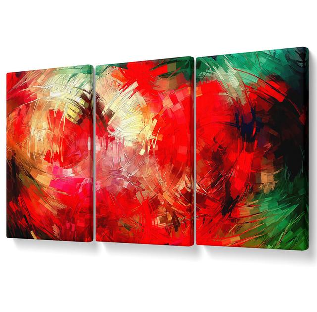 Abstract Swirl Design Canvas 3 Panel Set Ivy Bronx Size: 121.9cm H x 243.8cm W on Productcaster.