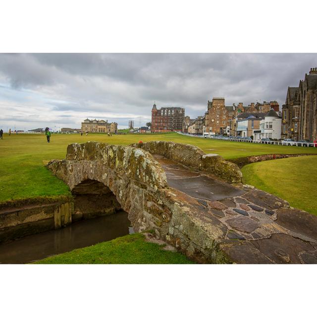 Swilcan Bridge by Jiangli - Wrapped Canvas Photograph Marlow Home Co. Size: 61cm H x 91cm W on Productcaster.