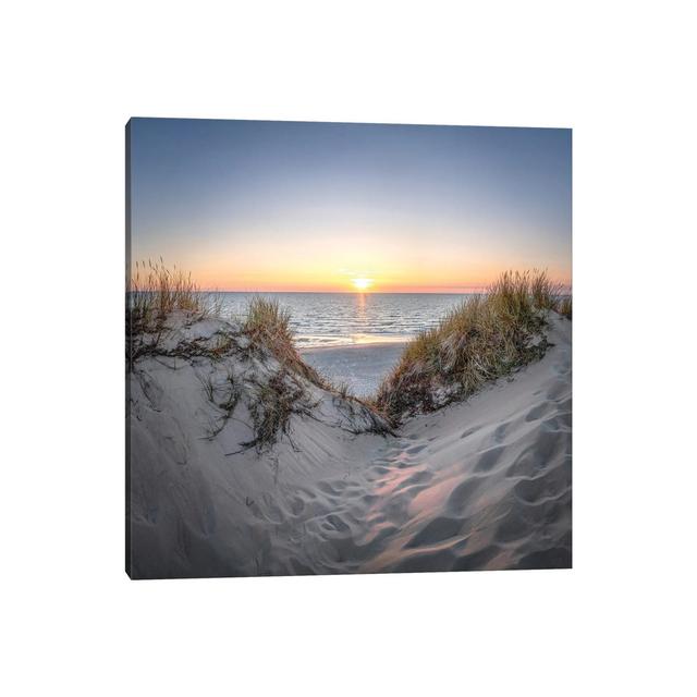 Dune Landscape At Sunset, North Sea Coast Highland Dunes Size: 45.72cm H x 45.72cm W x 3.81cm D on Productcaster.