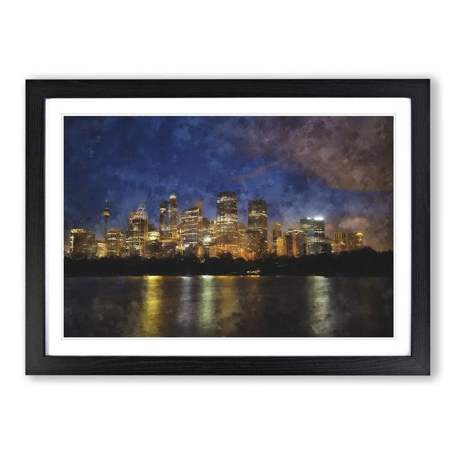 Sydney Skyline Vol.2 - Picture Frame Painting East Urban Home Frame Option: Black Framed, Size: 36cm H x 48cm W x 2cm D on Productcaster.