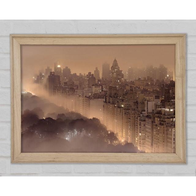 New York Fog - Einzelne Bilderrahmen Kunstdrucke Ebern Designs Größe: 42 cm H x 59,7 cm B x 1,5 cm T on Productcaster.