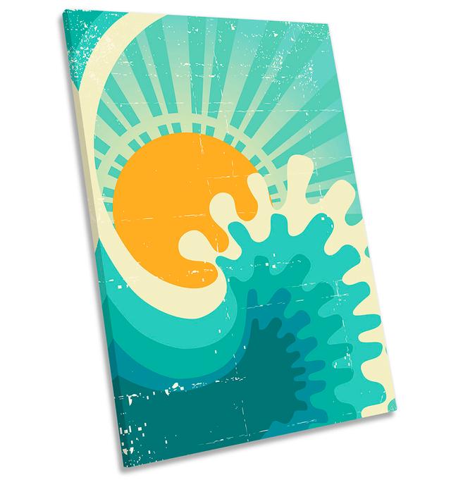 Abstract Sun Wave Design - Wrapped Canvas Graphic Art George Oliver Size: 61cm H x 40.6cm W x 2cm D on Productcaster.