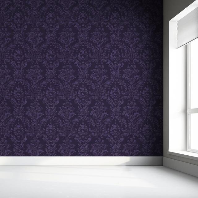 Jewett 10m x 52cm Matte Paste the Wall Wallpaper Roll Maturi Colour: Purple on Productcaster.