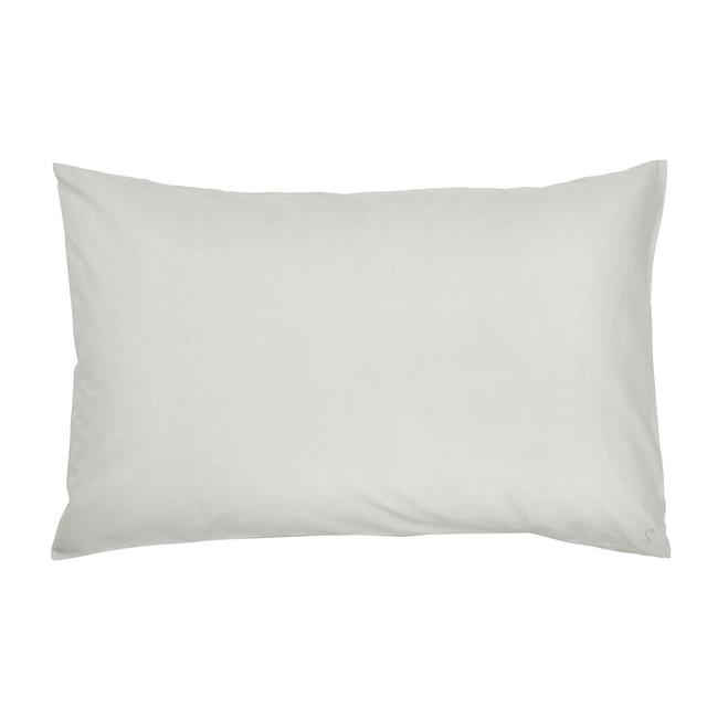 Joules 180TC Plain Dye 180 Thread Count Plain 100% Cotton Pillowcase JOULES Colour: Grey on Productcaster.