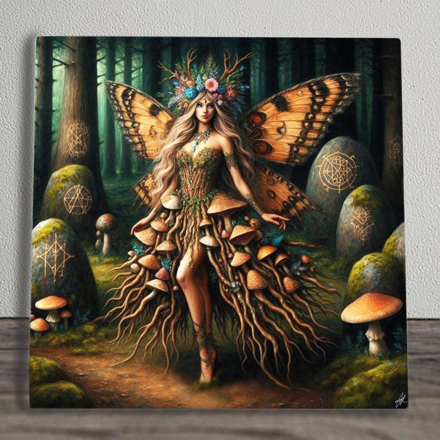 Fairy Of Earth Spiritual Artwork On Ceramic Wall Art Picture Tile World Menagerie on Productcaster.