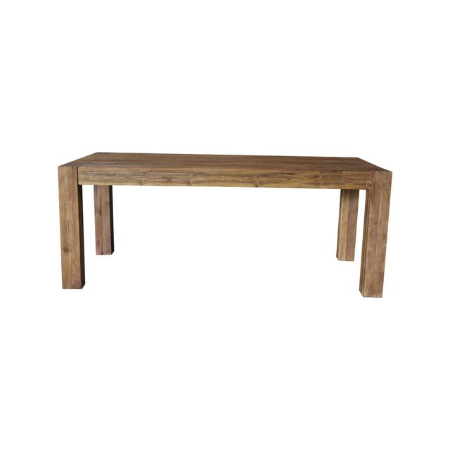 Teak Solid Wood Dining Table Union Rustic Size: 78cm H x 220cm L x 100cm W on Productcaster.