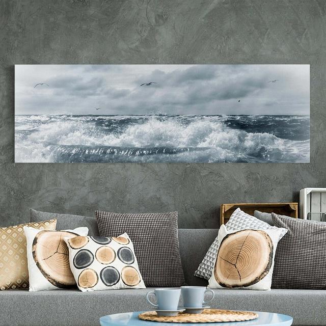 No.YK6 Lively North Sea - Panorama Landscape - Wrapped Canvas Photograph Highland Dunes Size: 50cm H x 150cm W on Productcaster.