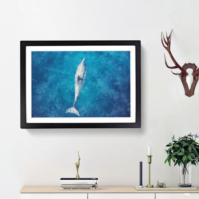 Dolphin Leading the Way - Picture Frame Graphic Art Print East Urban Home Frame Option: Black Framed, Size: 45cm H x 63cm W x 2cm D on Productcaster.