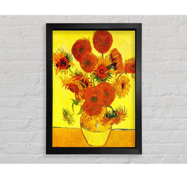 Vincent Van Gogh Sunflowers by Vincent Van Gogh - Single Picture Frame Art Prints Bright Star Size: 141.4cm H x 100cm W x 3.4cm D on Productcaster.