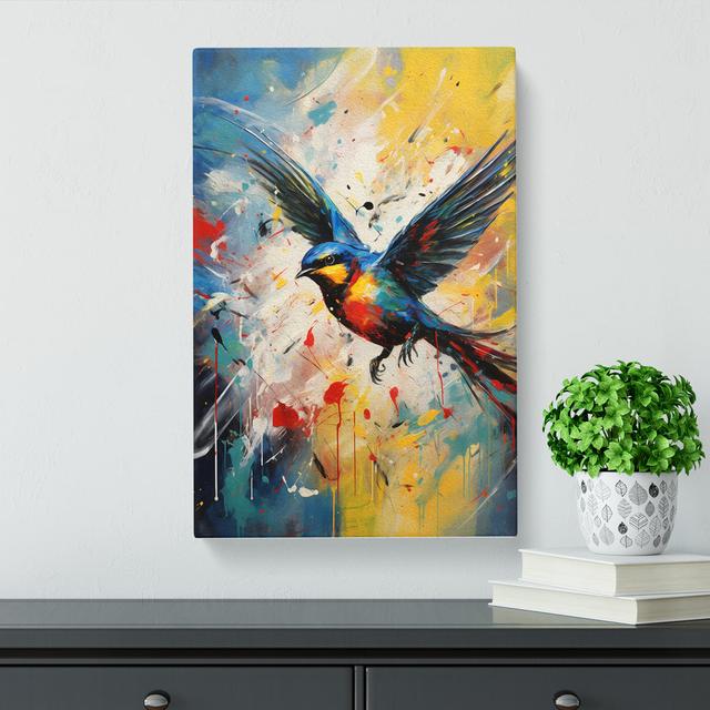 Swallow Action - Print Marlow Home Co. Size: 60cm H x 40cm W x 3cm D on Productcaster.